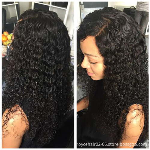 Wholesale Raw Curly Hair Wig Vendor 150% Density Cambodian Curly Human Hair 4x4 Lace Closure Wig With Baby Hair